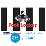 FOOT LOCKER<sup>&reg;</sup> $75 Gift Card 