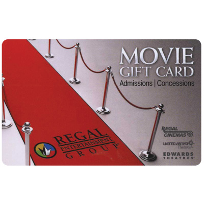 REGAL ENTERTAINMENT GROUP® $25 Gift Card - Use this card to go see the latest major motion picture!
