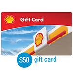 SHELL GAS<sup>&reg;</sup> $50 Gift Card 